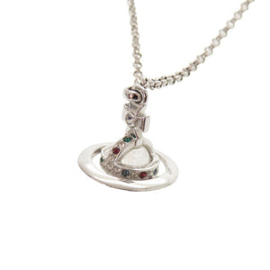 美品 ヴィヴィアンウエストウッド オーブ ラインストーン メタル シルバー ネックレス 1431【中古】Vivienne Westwood