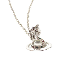 美品 ヴィヴィアンウエストウッド オーブ ラインストーン メタル シルバー ネックレス 1431【中古】Vivienne Westwood