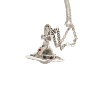 美品 ヴィヴィアンウエストウッド オーブ ラインストーン メタル シルバー ネックレス 1431【中古】Vivienne Westwood