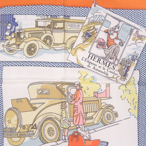 新品同様 エルメス カレ70 L Elegance et le Confort en Automobile 自動車の快適 スカーフ シルク ベージュ マルチカラー 1441【中古】HERMES