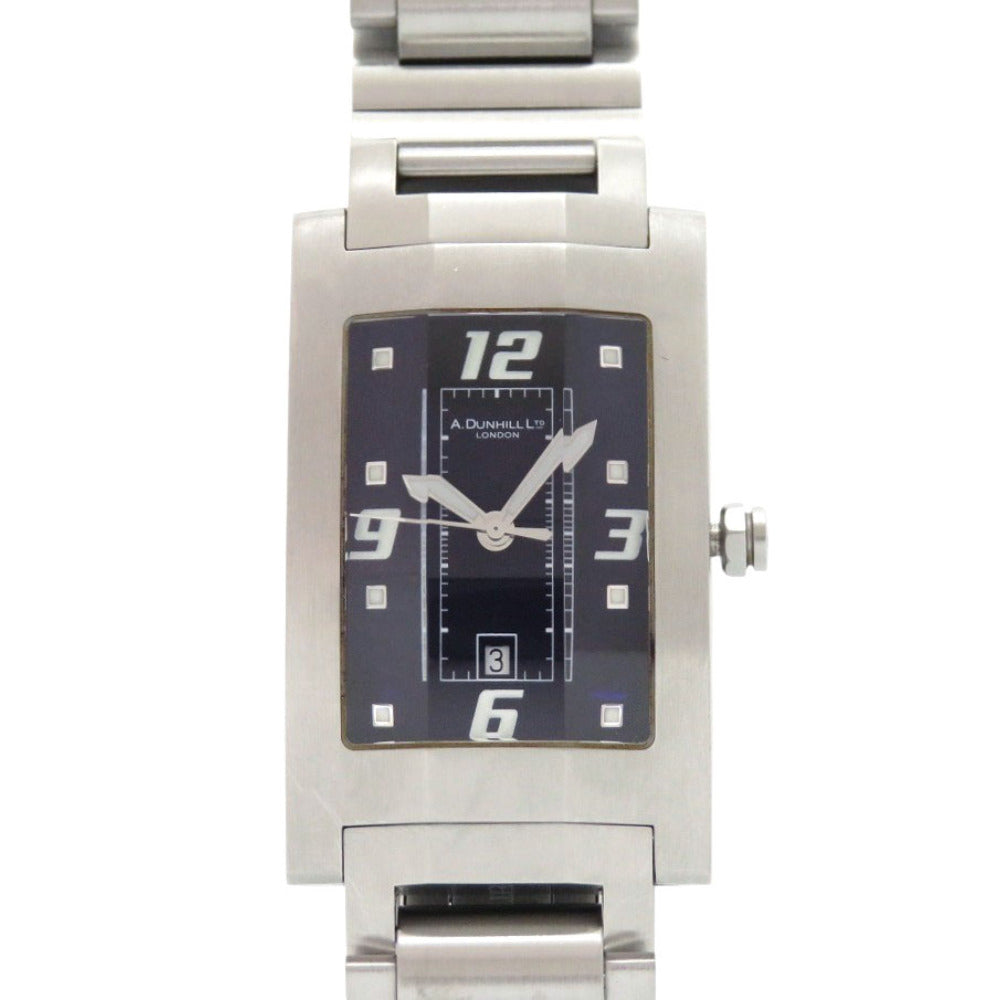 美品 ダンヒル ダンヒリオン 8027 SS ブラック クオーツ 腕時計 黒文字盤 1449【中古】Dunhill