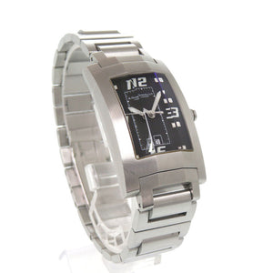 美品 ダンヒル ダンヒリオン 8027 SS ブラック クオーツ 腕時計 黒文字盤 1449【中古】Dunhill