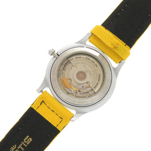 美品 フォルティス SPACE STATION ISS 1998-2003 SS ブラック イエロー 自動巻き 腕時計 黒文字盤 1453【中古】FORTIS