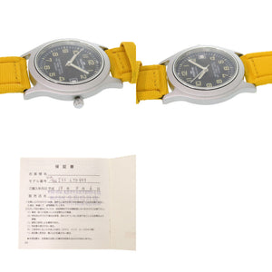 美品 フォルティス SPACE STATION ISS 1998-2003 SS ブラック イエロー 自動巻き 腕時計 黒文字盤 1453【中古】FORTIS