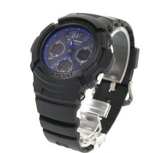 美品 カシオ G-SHOCK ペイズリー柄 AWG-M100SBP-1AJF 樹脂 アルミ ブルー ブラック タフソーラー 腕時計 青 Gショック 1460【中古】CASIO