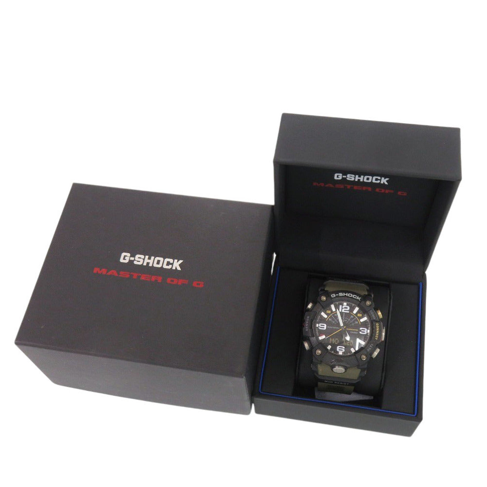 美品 カシオ G-SHOCK マッドマスター GG-B100-1A3JF カーボン 樹脂 ブラック カーキ クオーツ 腕時計 黒文字盤 Gショック 1463【中古】CASIO