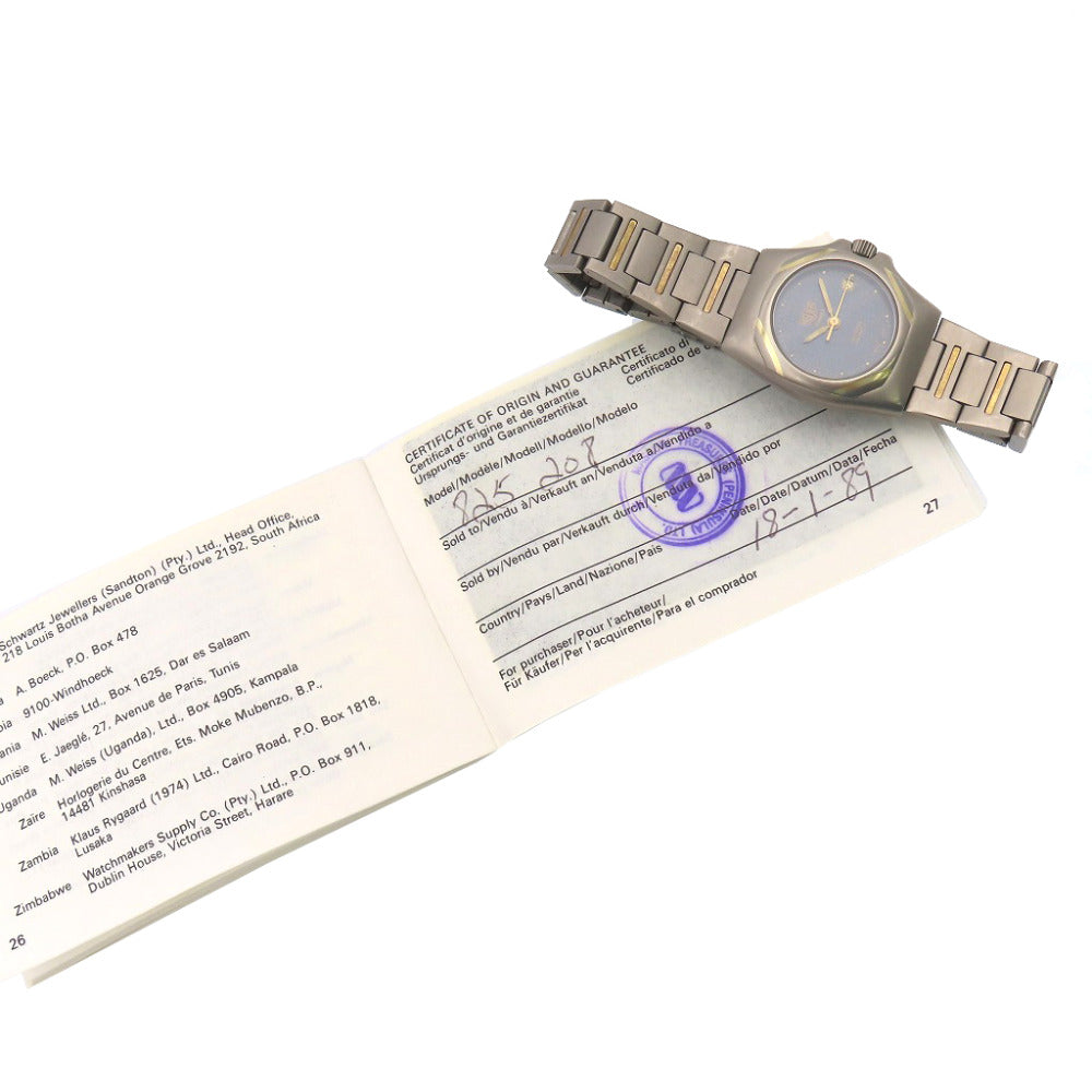 【ギャラ付】ホイヤー チタニウム 825208 クオーツ 腕時計 チタン グレー 1464【中古】HEUER レディース