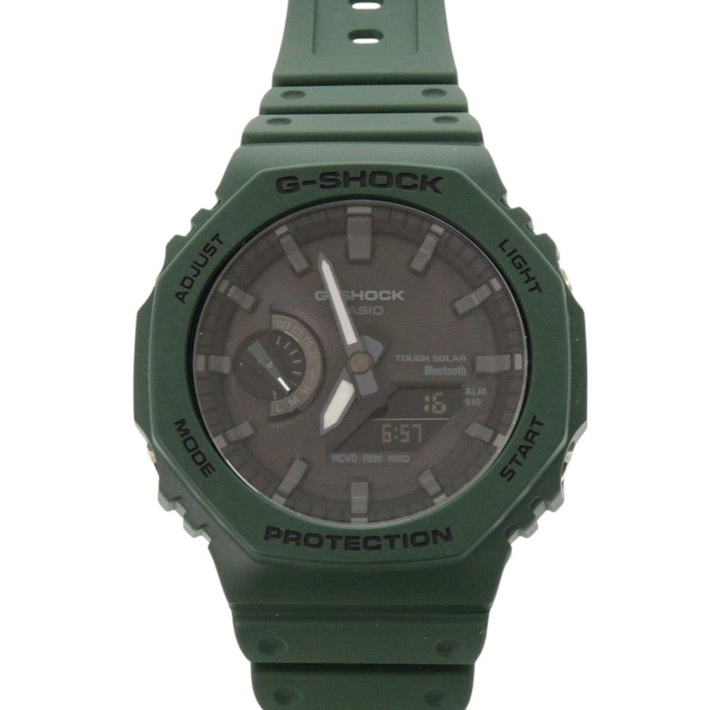 新品同様 カシオ G-SHOCK GA-B2100-3AJF カーボン 樹脂 ブラック グリーン タフソーラー デジタル 腕時計 黒文字盤 Gショック 1466【中古】CASIO