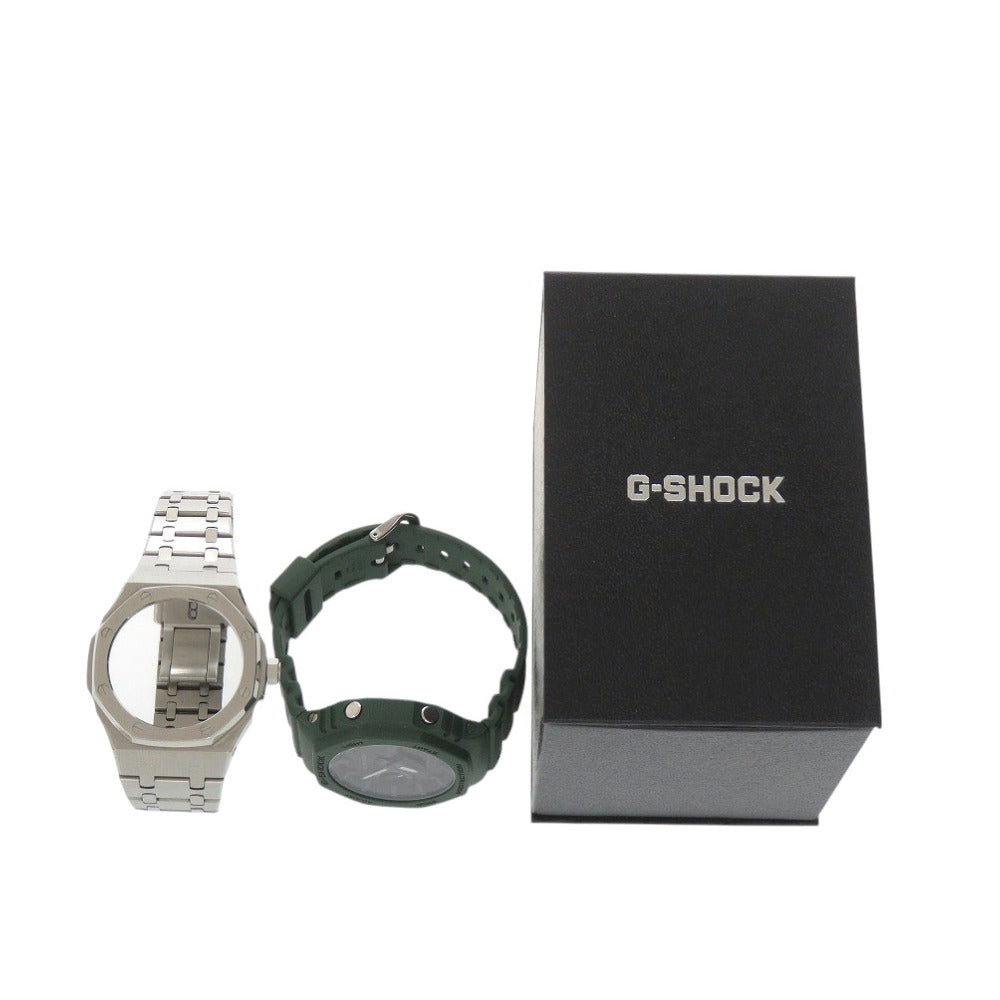 新品同様 カシオ G-SHOCK GA-B2100-3AJF カーボン 樹脂 ブラック グリーン タフソーラー デジタル 腕時計 黒文字盤 Gショック 1466【中古】CASIO