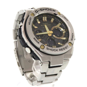 新品同様 カシオ G-SHOCK GST-W110D-1A9JF SS ブラック ゴールド タフソーラー 腕時計 黒文字盤 Gショック 1469【中古】CASIO