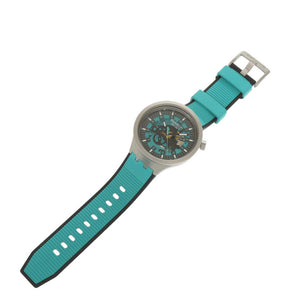 美品 スウォッチ BIG BOLD IRONY SB07S111 SS シリコン MINT TRIM ミント トリム クオーツ 腕時計 グリーン 1470【中古】Swatch