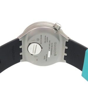 美品 スウォッチ BIG BOLD IRONY SB07S111 SS シリコン MINT TRIM ミント トリム クオーツ 腕時計 グリーン 1470【中古】Swatch
