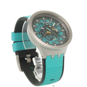 美品 スウォッチ BIG BOLD IRONY SB07S111 SS シリコン MINT TRIM ミント トリム クオーツ 腕時計 グリーン 1470【中古】Swatch