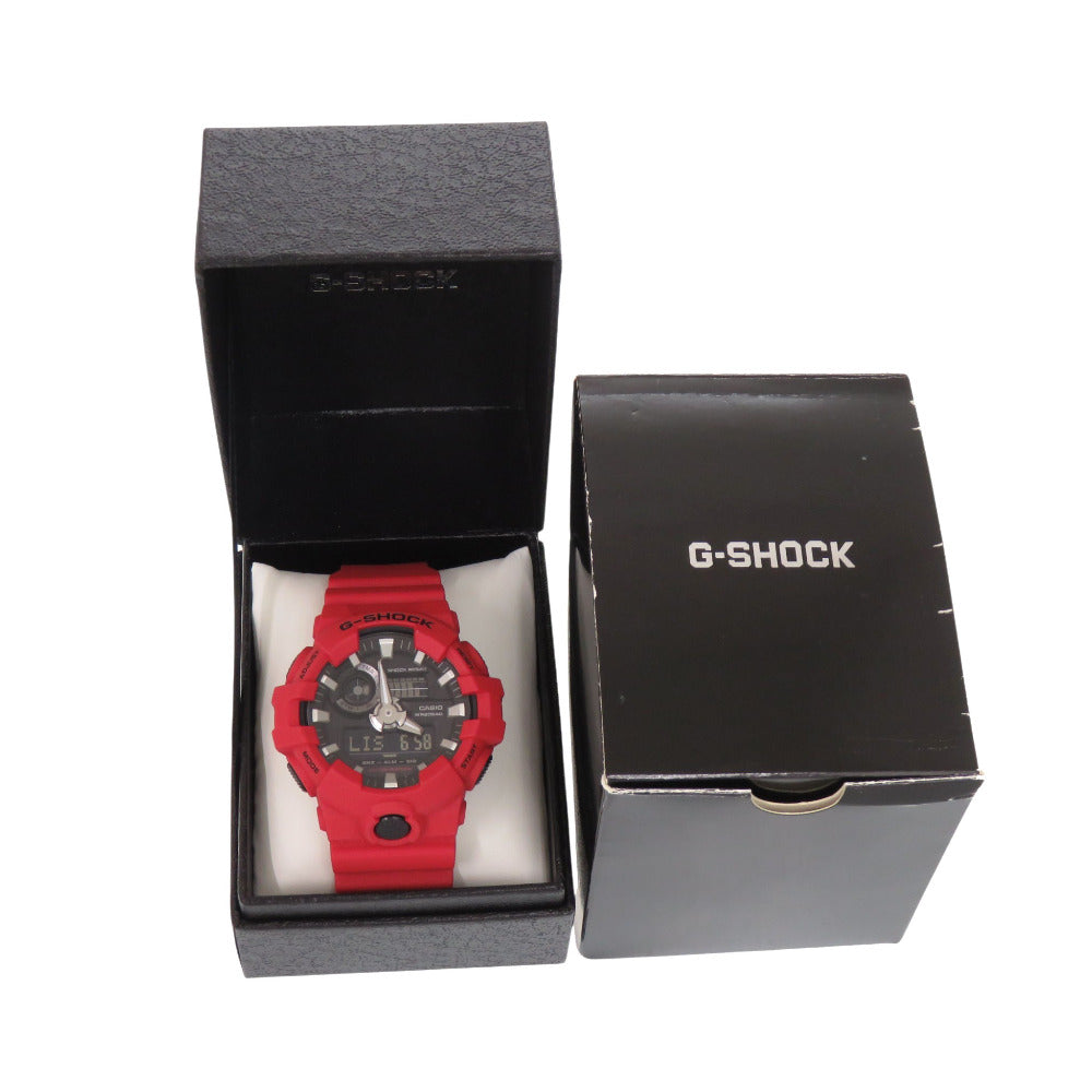 新品同様 カシオ G-SHOCK Coke one 限定品 GA-700-4A 樹脂 ブラック レッド デジタル アナログ クオーツ 腕時計 黒 1471【中古】CASIO