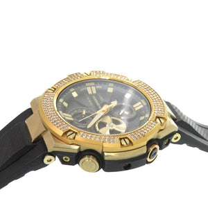 新品同様 カシオ G-SHOCK GST-B100 SS 樹脂 ブラック ゴールド タフソーラー 腕時計 黒 1472【中古】CASIO