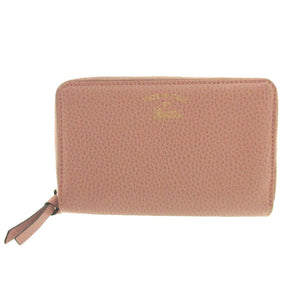 美品 グッチ 354497 スウィング レザー ピンク ラウンドファスナー財布 財布 0021【中古】GUCCI
