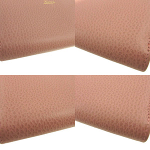 美品 グッチ 354497 スウィング レザー ピンク ラウンドファスナー財布 財布 0021【中古】GUCCI