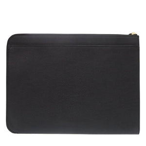 ダンヒル レザー ブラック クラッチバッグ 黒 0023【中古】Dunhill