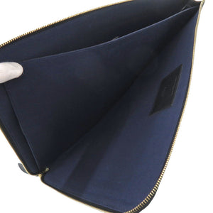 ダンヒル レザー ブラック クラッチバッグ 黒 0023【中古】Dunhill
