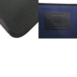 ダンヒル レザー ブラック クラッチバッグ 黒 0023【中古】Dunhill