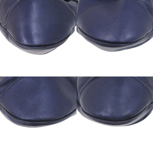 美品 サルヴァトーレフェラガモ ガンチーニ マリッサ AB-21 5370 レザー ブルー ハンドバッグ 青 0075【中古】Salvatore Ferragamo