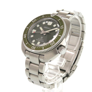 美品 セイコー プロスペックス ダイバースキューバ SS ラバー カーキ グリーン 自動巻き 腕時計 0117【中古】SEIKO