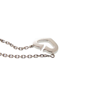 美品 カルティエ Cハート K18WG 750WG ダイヤモンド ホワイトゴールド ネックレス ジュエリー 0132【中古】CARTIER