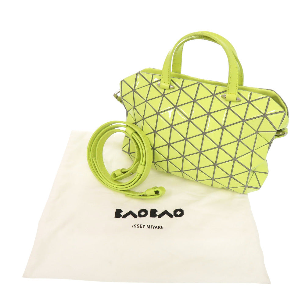 新品同様 イッセイミヤケ BAOBAO バオバオ BB71-AG214 ポリウレタン レザー イエロー 2way ハンドバッグ ショルダーバッグ 0158【中古】ISSEY MIYAKE