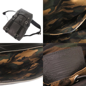 美品 ハンティングワールド ナリフリコラボ ナイロン レザー ブラック リュック バックパック 黒 0160【中古】HUNTING WORLD