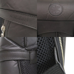美品 ハンティングワールド ナリフリコラボ ナイロン レザー ブラック リュック バックパック 黒 0160【中古】HUNTING WORLD