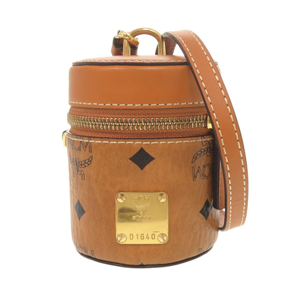 美品 エム シー エム ヴィセトス PVC ブラウン ミニ ショルダーバッグ 茶 0214【中古】MCM