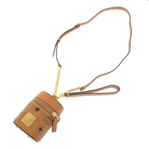 美品 エム シー エム ヴィセトス PVC ブラウン ミニ ショルダーバッグ 茶 0214【中古】MCM
