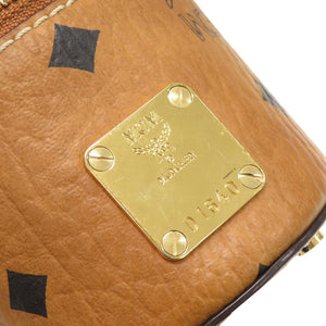 美品 エム シー エム ヴィセトス PVC ブラウン ミニ ショルダーバッグ 茶 0214【中古】MCM