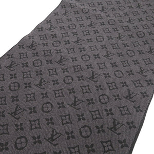 美品 ルイ ヴィトン モノグラム クラシック M78526 ウール アントラシット マフラー LV 0217【中古】LOUIS VUITTON