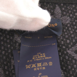 美品 ルイ ヴィトン モノグラム クラシック M78526 ウール アントラシット マフラー LV 0217【中古】LOUIS VUITTON
