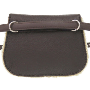 美品 エルメス ネージュ トリヨンクレマンス/ムートン エベンヌ シルバー金具 □J刻印(2006年製) ウエストバッグ ポシェット 0222【中古】HERMES