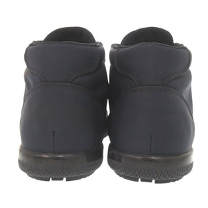 美品 プラダ ロゴ ナイロン ラバー サイズ6 1/2 ネイビー ハイカット スニーカー 0231【中古】PRADA メンズ