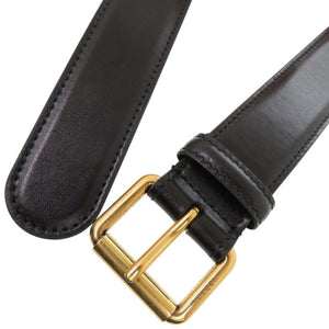 新品同様 グッチ 732316 レザー ブラック ベルト 黒 0245【中古】GUCCI メンズ
