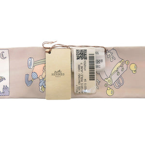 新品同様 エルメス ツイリー A Vos Crayons さあ色鉛筆を出して! 064221S 04 シルク グレー マルチカラー スカーフ 0250【中古】HERMES