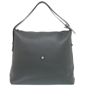 シャンボール セリエ LOCHES レザー グレー ショルダーバッグ 0260【中古】CHAMBORD SELLIER メンズ