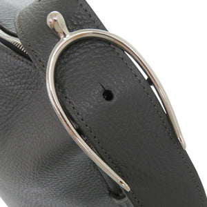 シャンボール セリエ LOCHES レザー グレー ショルダーバッグ 0260【中古】CHAMBORD SELLIER メンズ