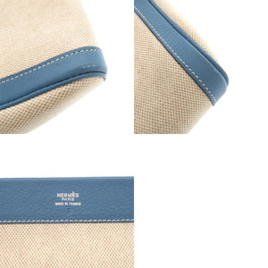美品 エルメス トワルアッシュ トリヨンクレマンス ブルー セカンドバッグ ポーチ 青 0267【中古】HERMES