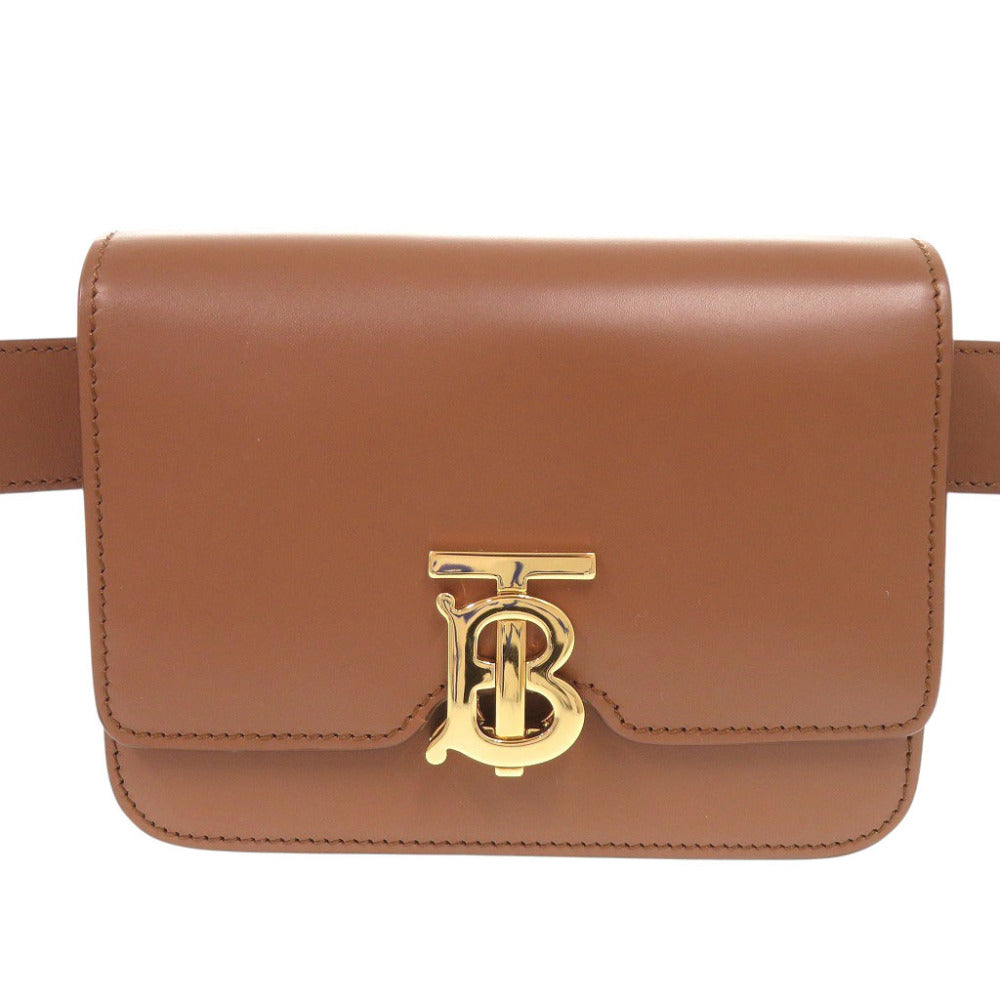 美品 バーバリー TBロゴ 8012205 レザー ブラウン ウエストバッグ ボディバッグ 茶 0280【中古】BURBERRY