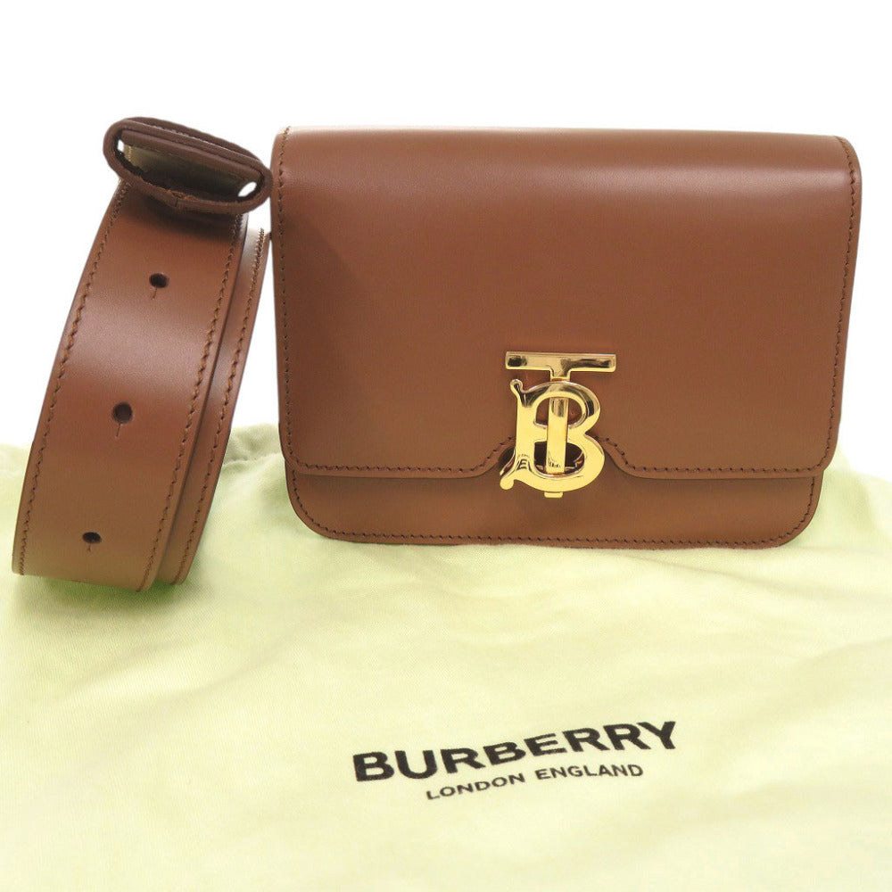 美品 バーバリー TBロゴ 8012205 レザー ブラウン ウエストバッグ ボディバッグ 茶 0280【中古】BURBERRY