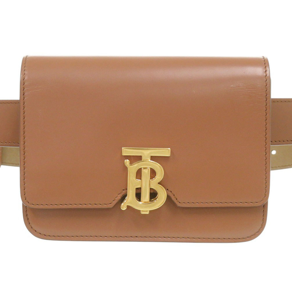 美品 バーバリー 8012205 レザー ブラウン ウエストバッグ ボディバッグ 茶 0301【中古】BURBERRY