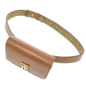 美品 バーバリー 8012205 レザー ブラウン ウエストバッグ ボディバッグ 茶 0301【中古】BURBERRY