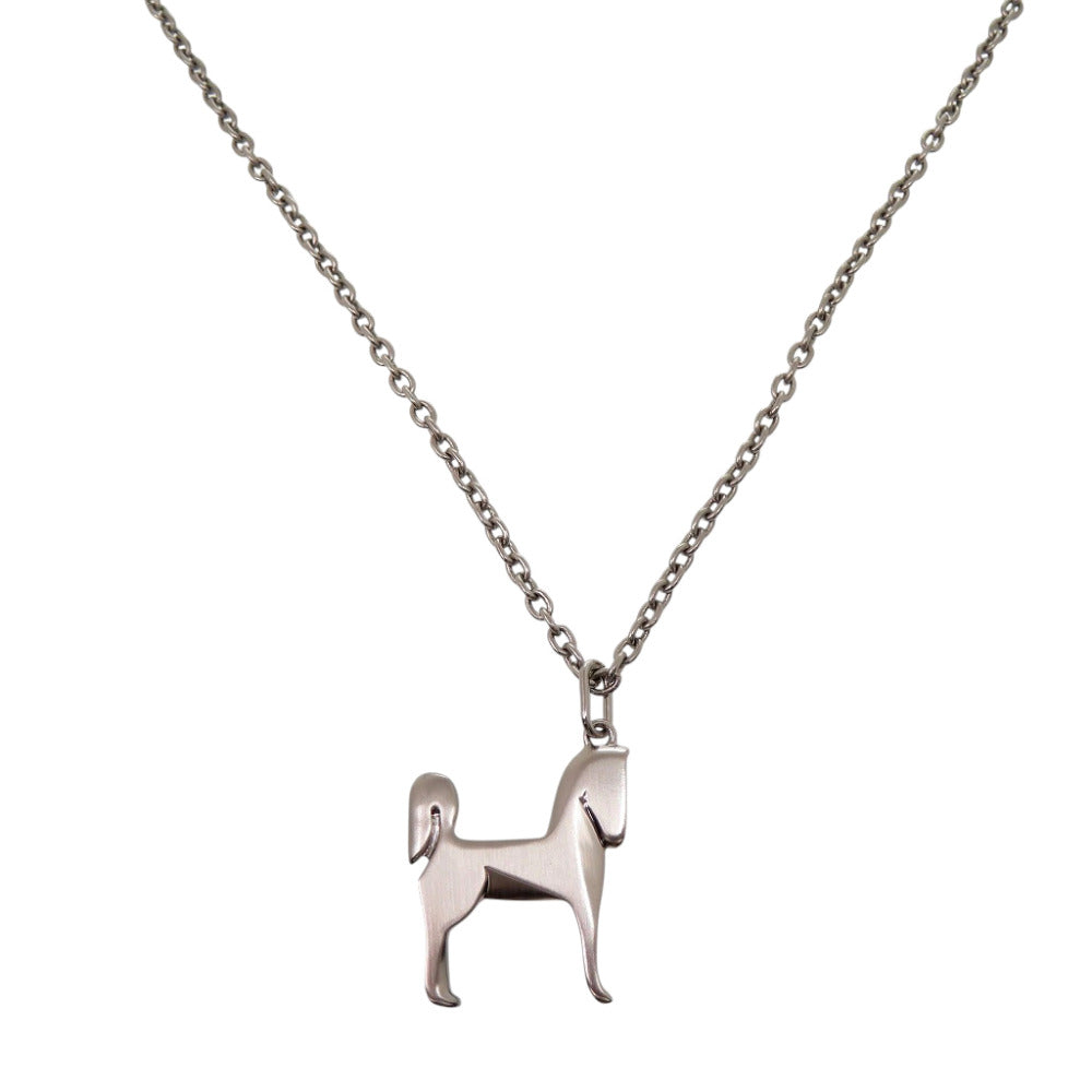 新品同様 エルメス パナッシュ ネックレス メタル シルバー 0304【中古】HERMES メンズ
