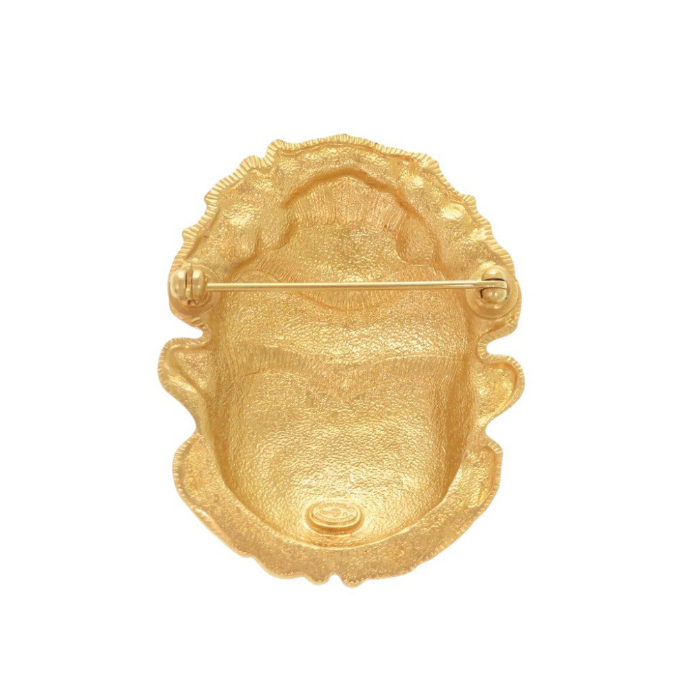 美品 シャネル スカラベモチーフ ココマーク メタル ゴールド ブローチ 0305【中古】CHANEL