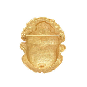 美品 シャネル スカラベモチーフ ココマーク メタル ゴールド ブローチ 0305【中古】CHANEL