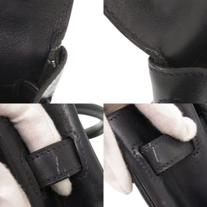 エルメス ケリー35 内縫い ボックスカーフ ネイビー ゴールド金具 〇Z刻印(1996年製) ハンドバッグ 0340【中古】HERMES